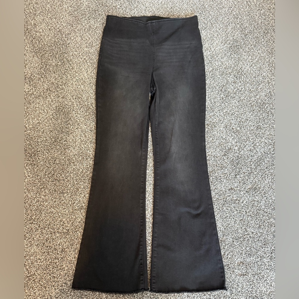 Knox Rose Women's High-Waist Pull-On Black Jeans, Flared Bootcut, Size 10